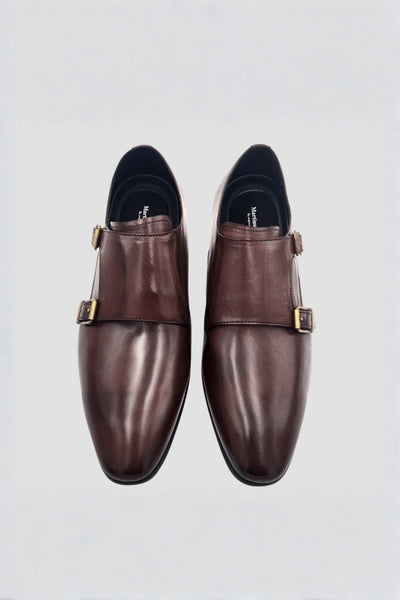 Martino Carolus Carlos Brown Double Monk Strap Dress Shoe