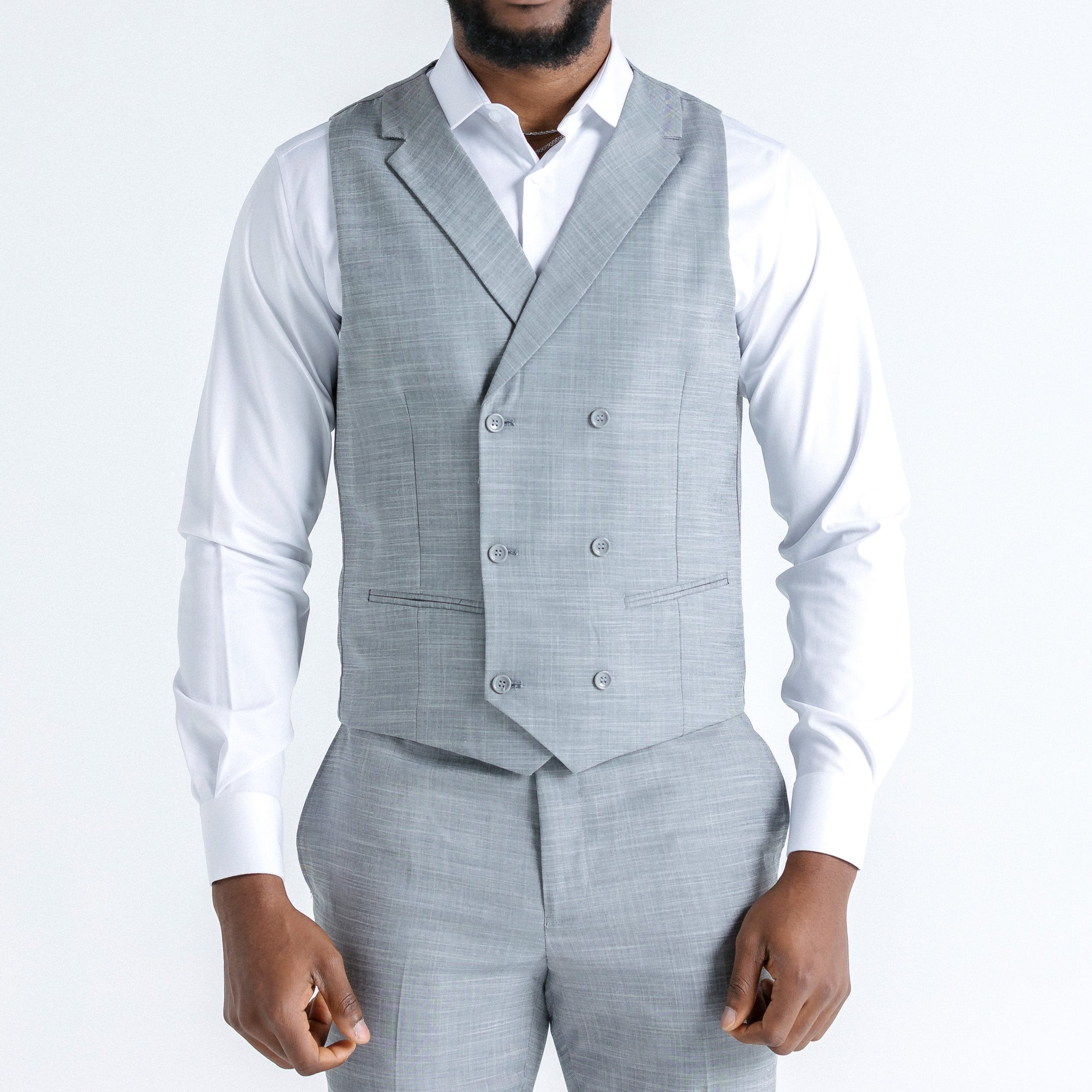 Miguel Silver Waistcoat