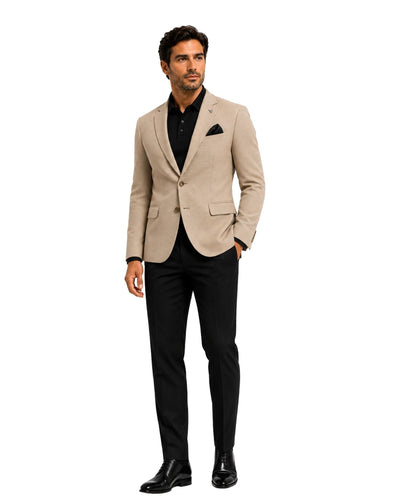 Milan Camel Textured Stretch Blazer