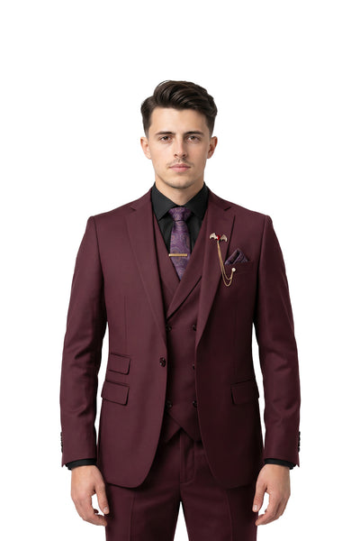 Pablo Burgundy Suit Jacket