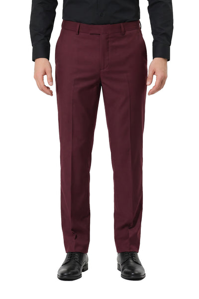 Pablo Burgundy Suit Trousers