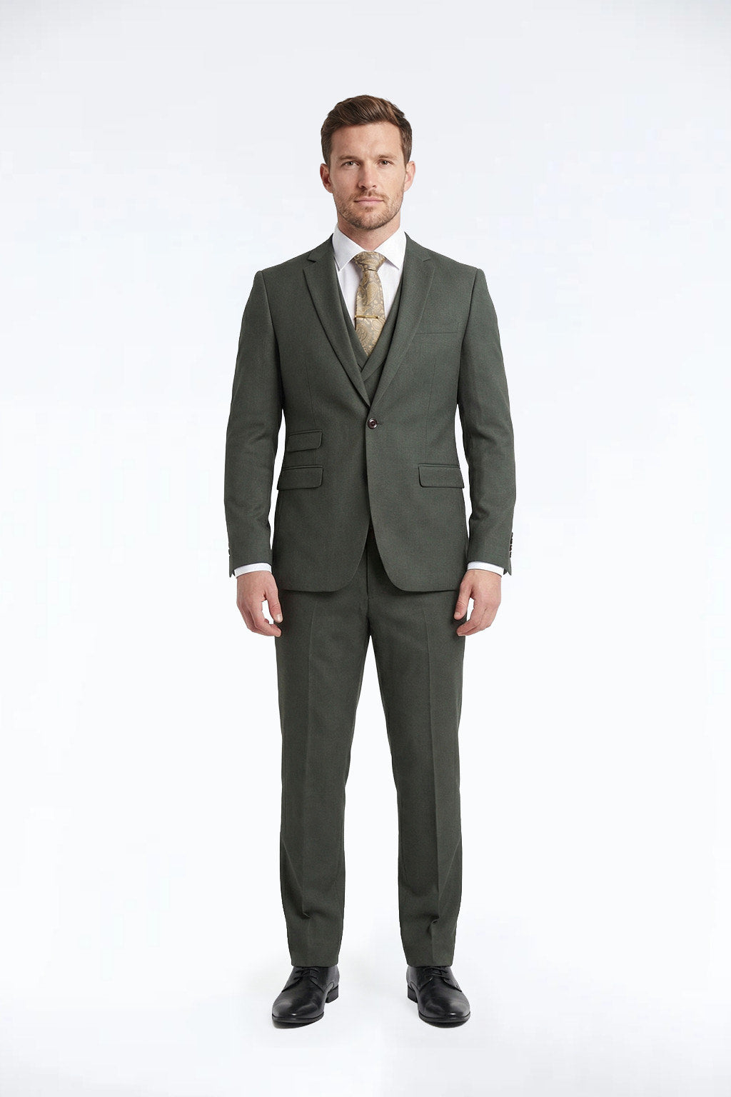 Pablo Olive Green Waistcoat