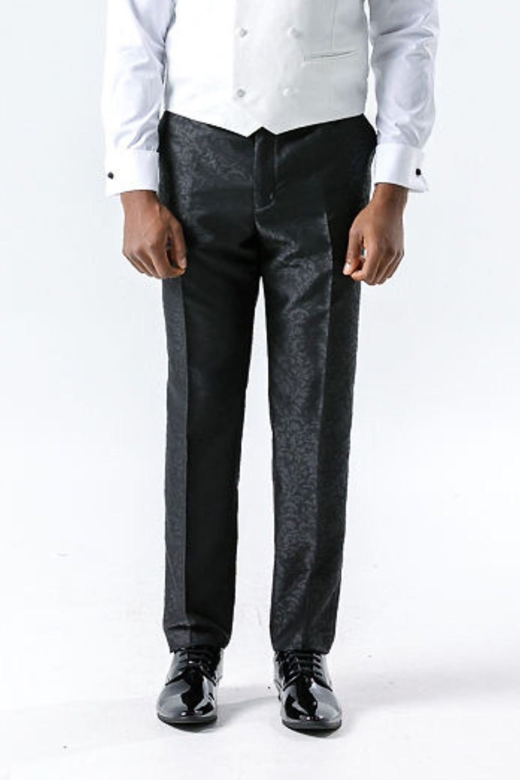 Paisley Black Suit Trousers