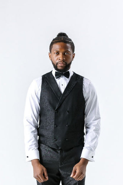 Paisley Black Waistcoat