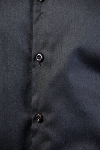Black Slim Bamboo Shirt
