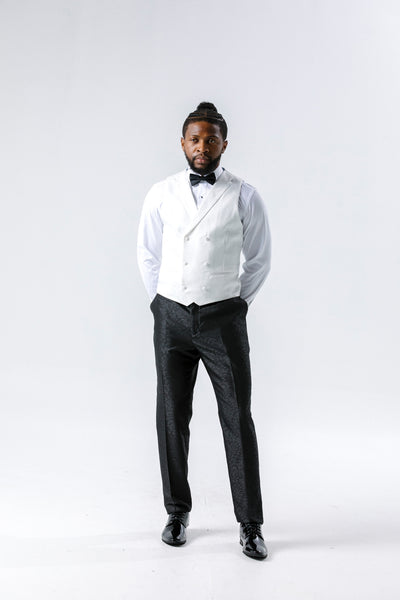 Paisley Black Suit Trousers
