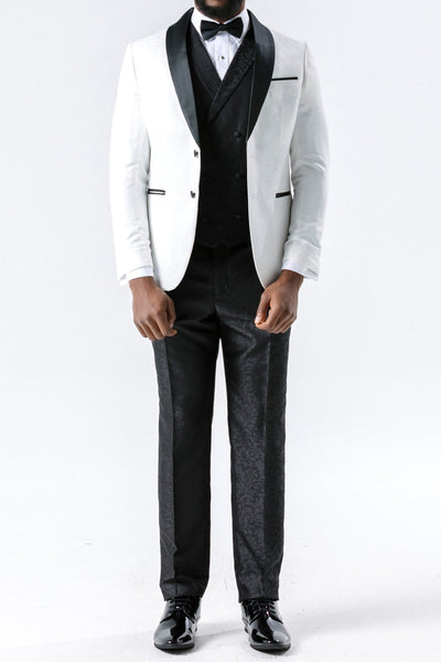 Paisley White Suit Jacket