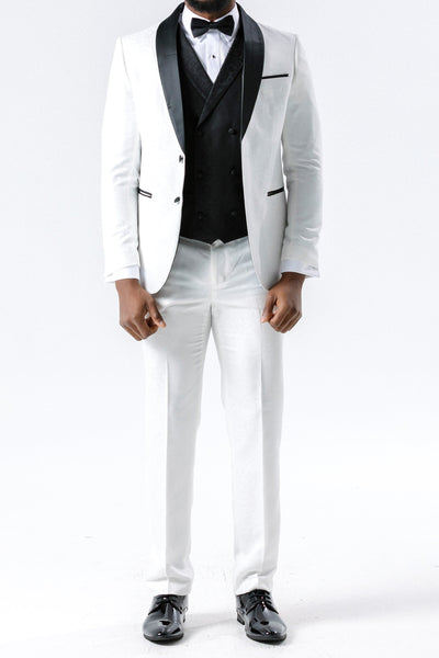 Paisley White Suit Jacket