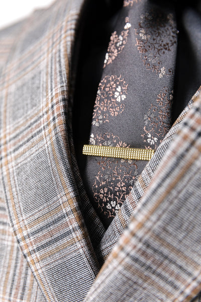 Lyon Grey Check Double Breasted Suit Jacket