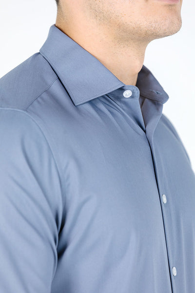 Ash Grey Slim Bamboo Shirt