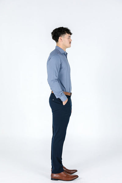 Ash Grey Slim Bamboo Shirt