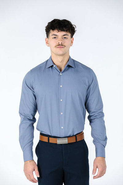 Ash Grey Slim Bamboo Shirt