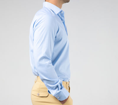 Baby Blue Slim Bamboo Shirt