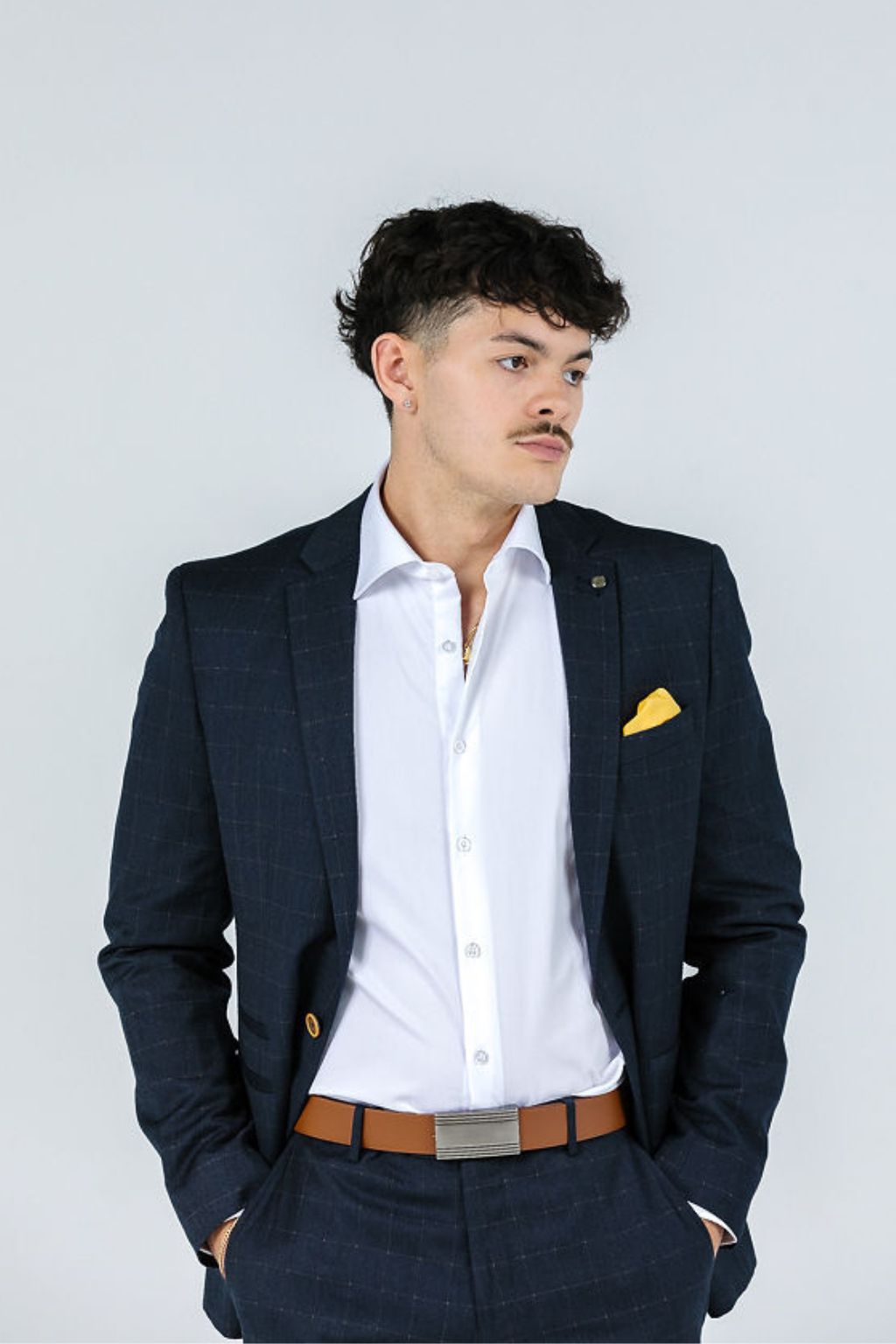 Shoreditch Fine Gold Check Suit Jacket