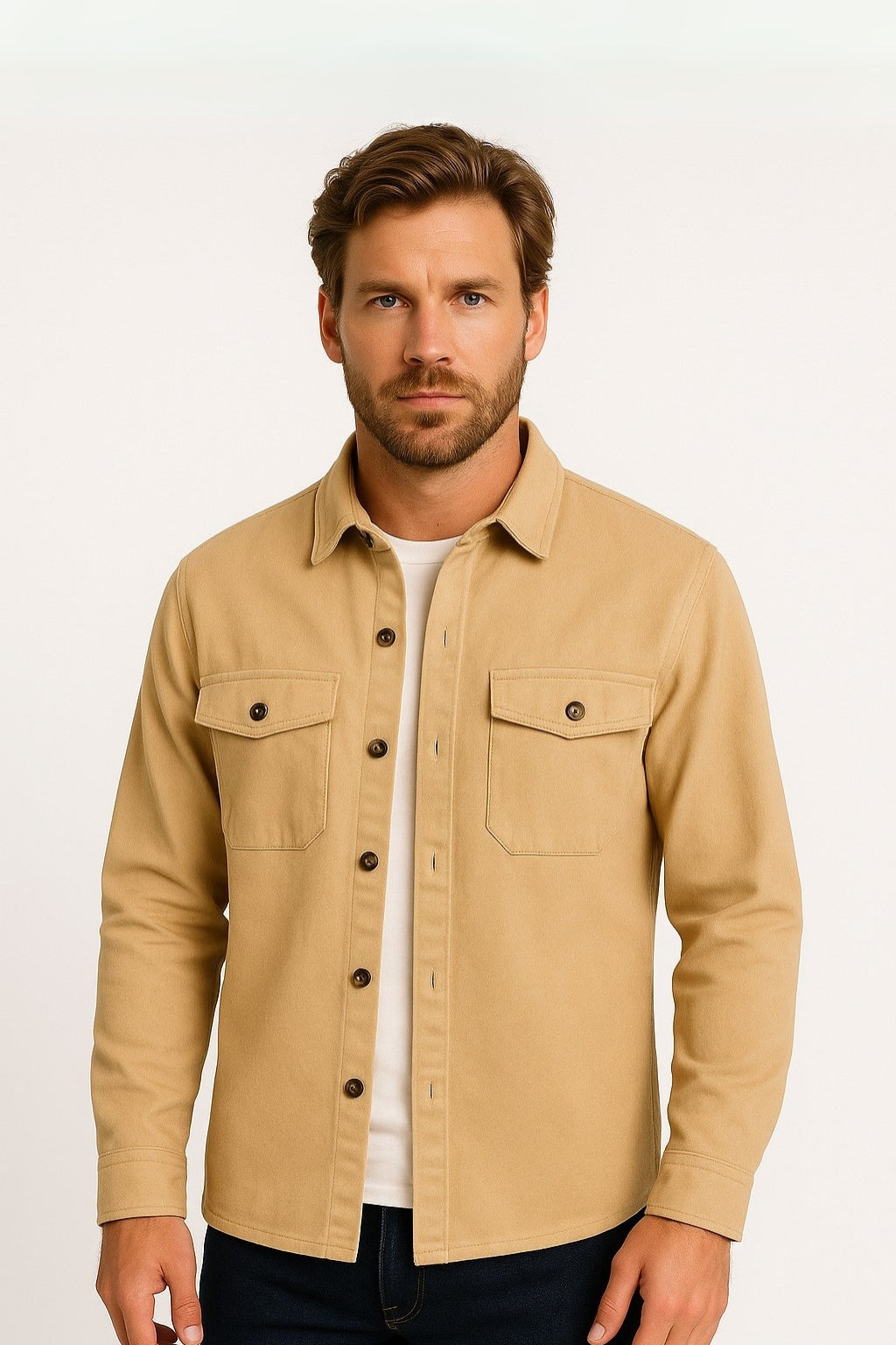 Silent Theory Beige Jasper Overshirt