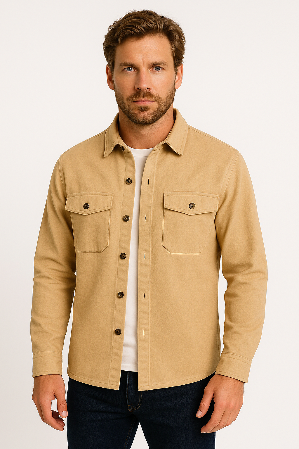 Silent Theory Beige Jasper Overshirt