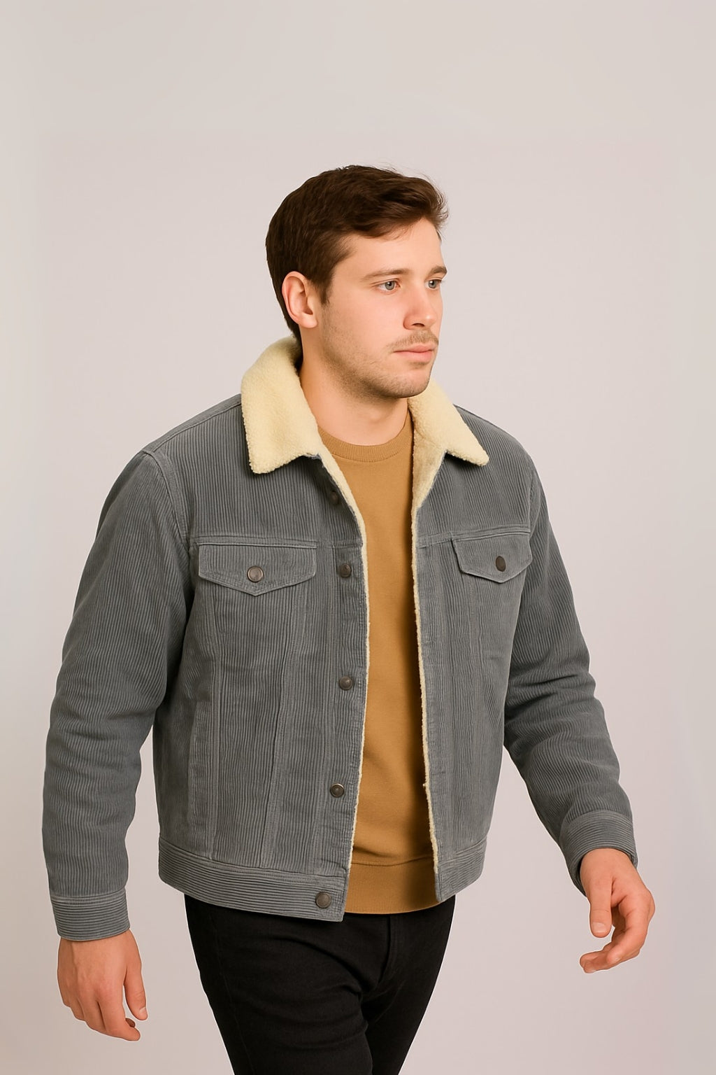 Silent Theory Grey Cruiser Cord Jacket