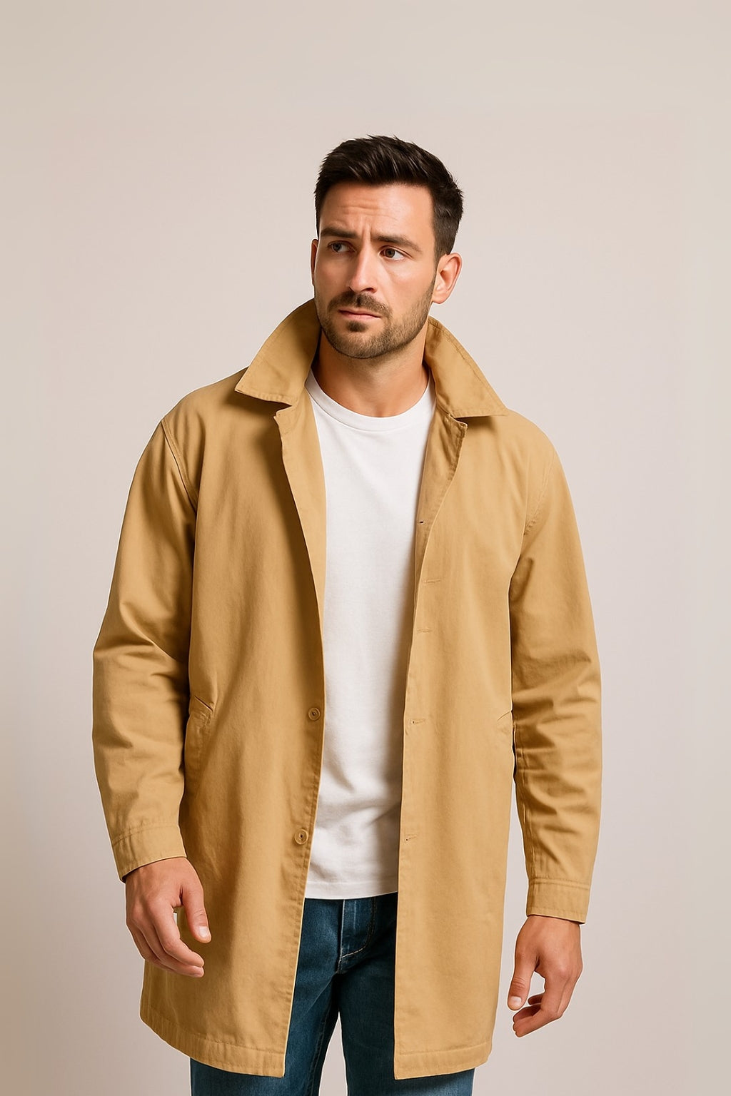Silent Theory Tan Mac Coat