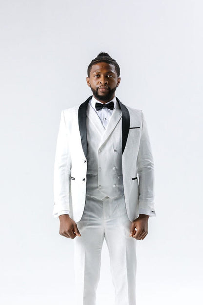 Paisley White Suit Jacket