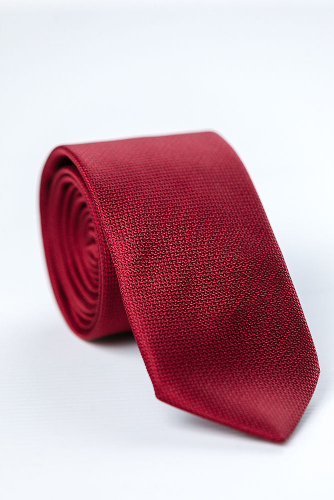 Red Textured Tie Tie