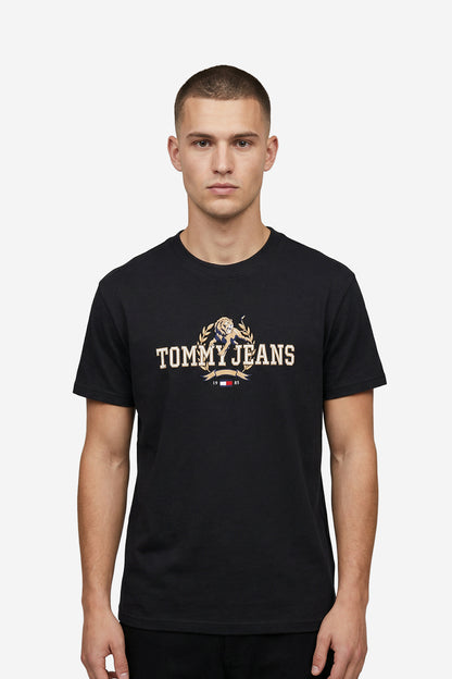 Tommy Hilfiger Black Regular Varsity Novelty Tee