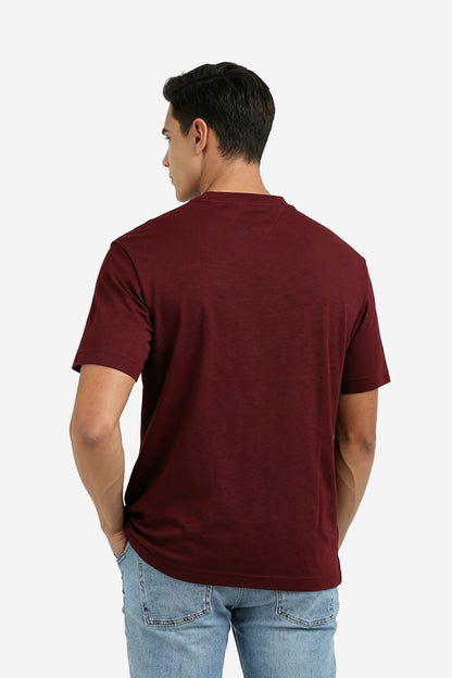 Tommy Hilfiger Deep Rouge Shadow Global Stripe Tee