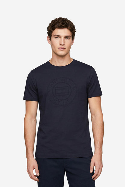 Tommy Hilfiger Desert Sky Flag Roundle Embossed Tee