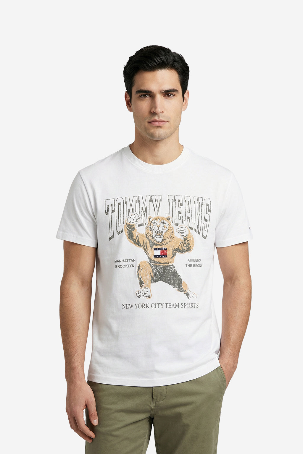 Tommy Hilfiger Ecru Varsity Novelty Tee