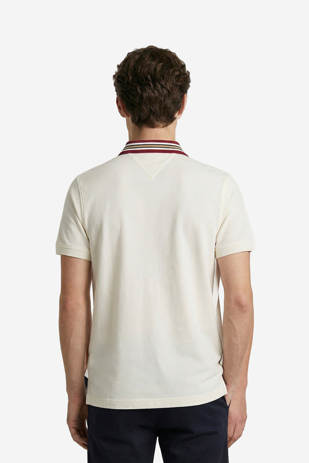 Tommy Hilfiger Ivory Petal RWB Collar Regular Polo