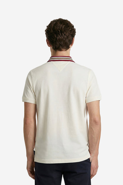 Tommy Hilfiger Ivory Petal RWB Collar Regular Polo