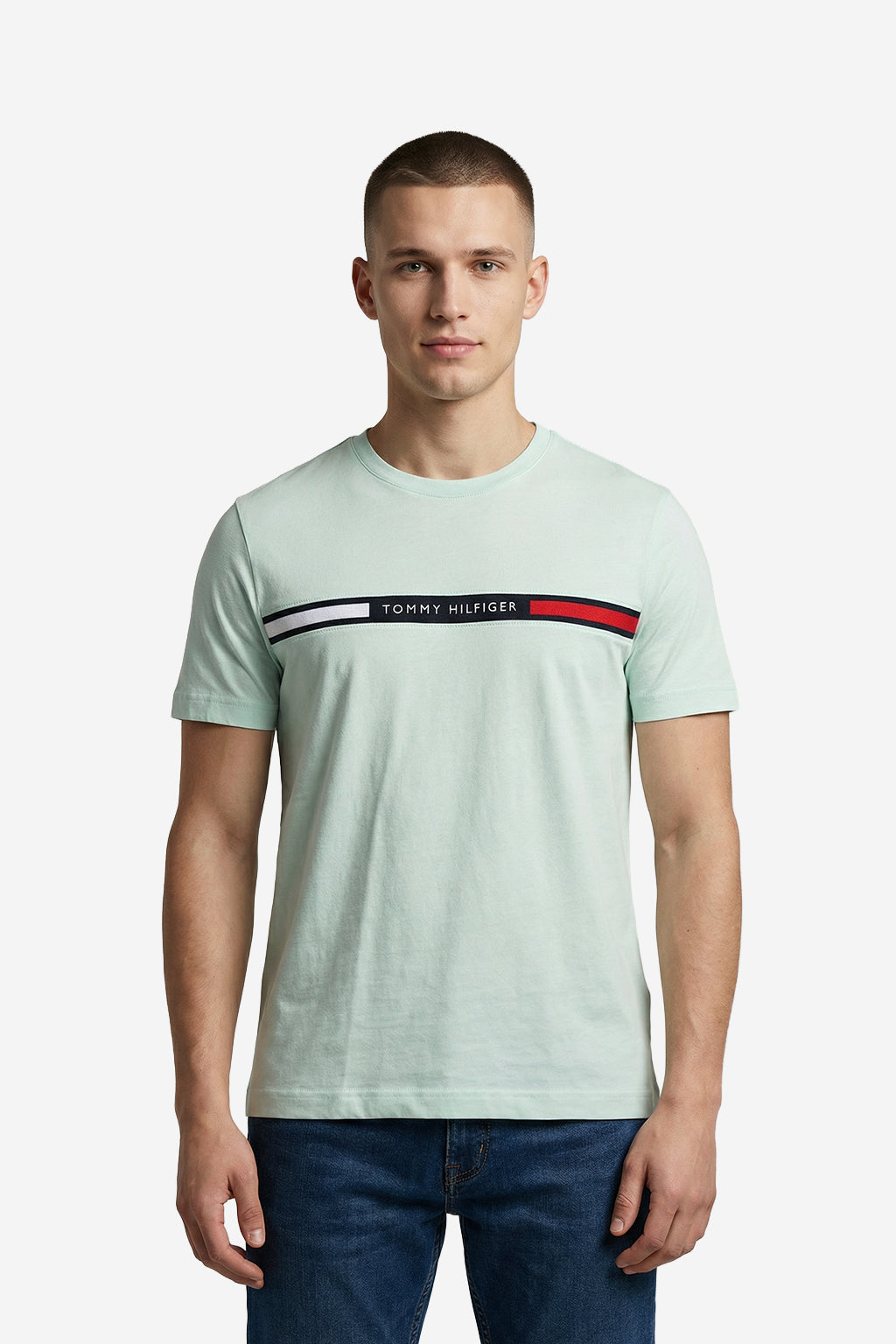 Tommy Hilfiger Minty Essence Chest Insert Tee