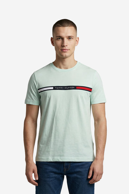 Tommy Hilfiger Minty Essence Chest Insert Tee