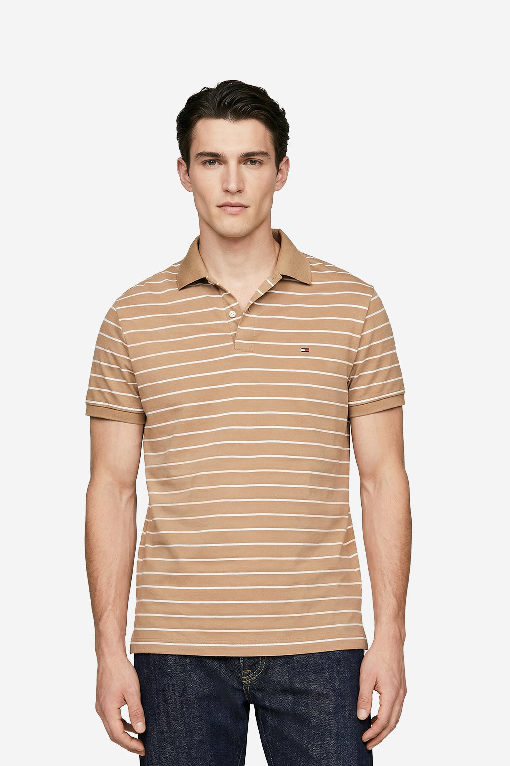 Tommy Hilfiger Safari Canvas/Ecru Liquid Cotton Essential Regular Polo