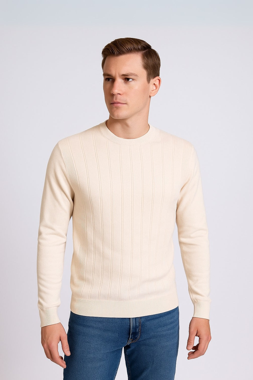 Tony Montana Bone Striped Knit Sweater