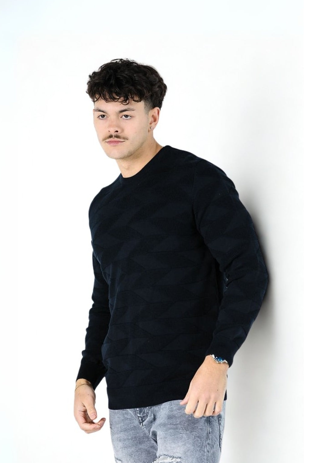 Tony Montana Navy Pattern Knit