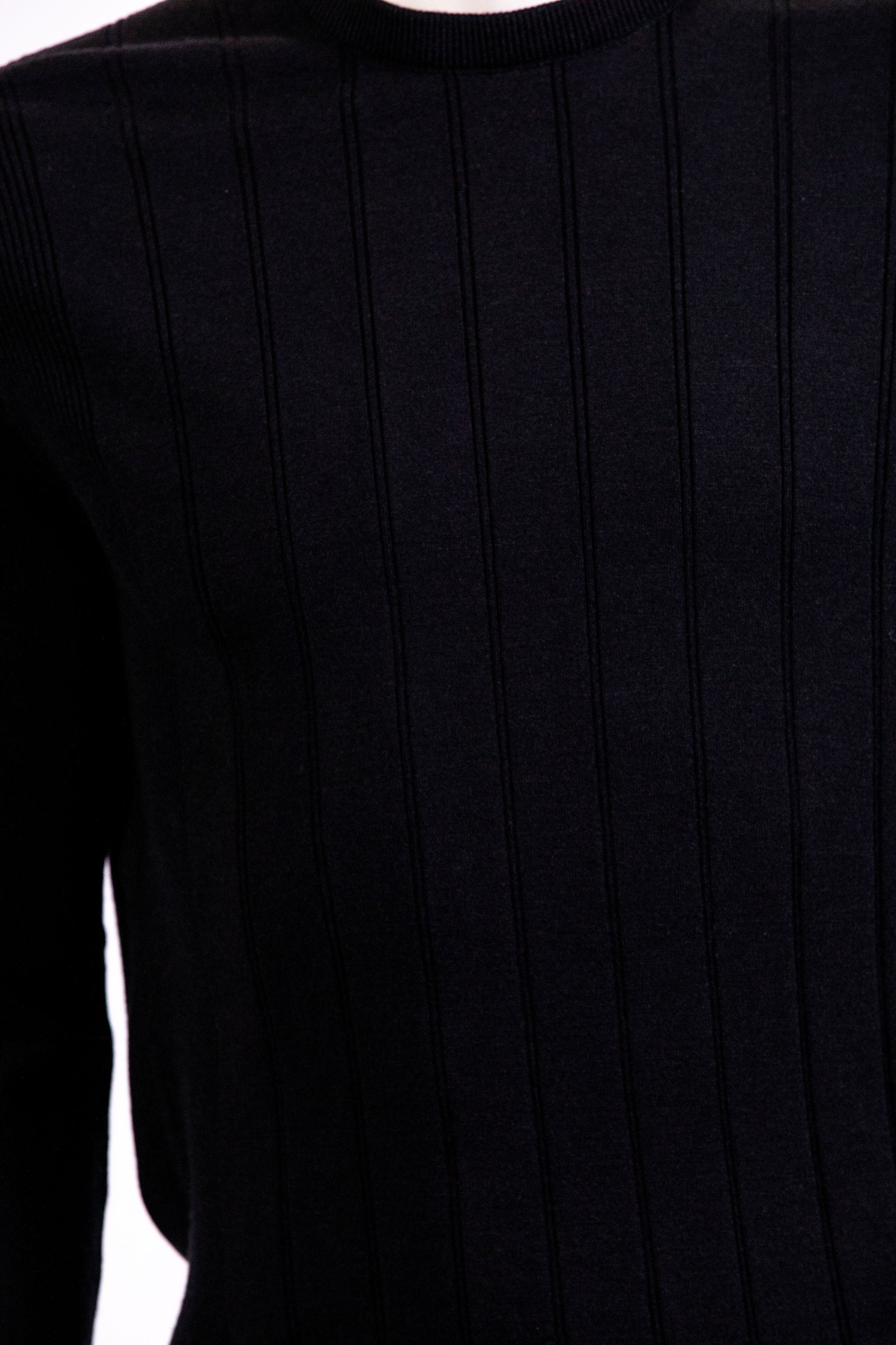 Tony Montana Black Striped Knit Sweater