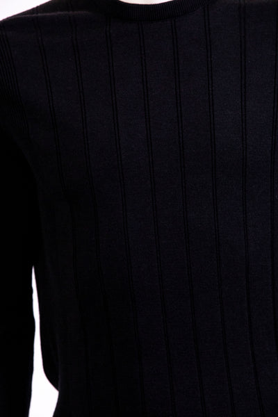 Tony Montana Black Striped Knit Sweater