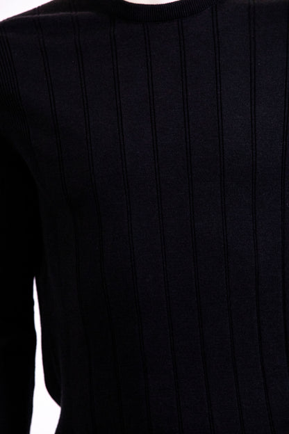 Tony Montana Black Striped Knit Sweater