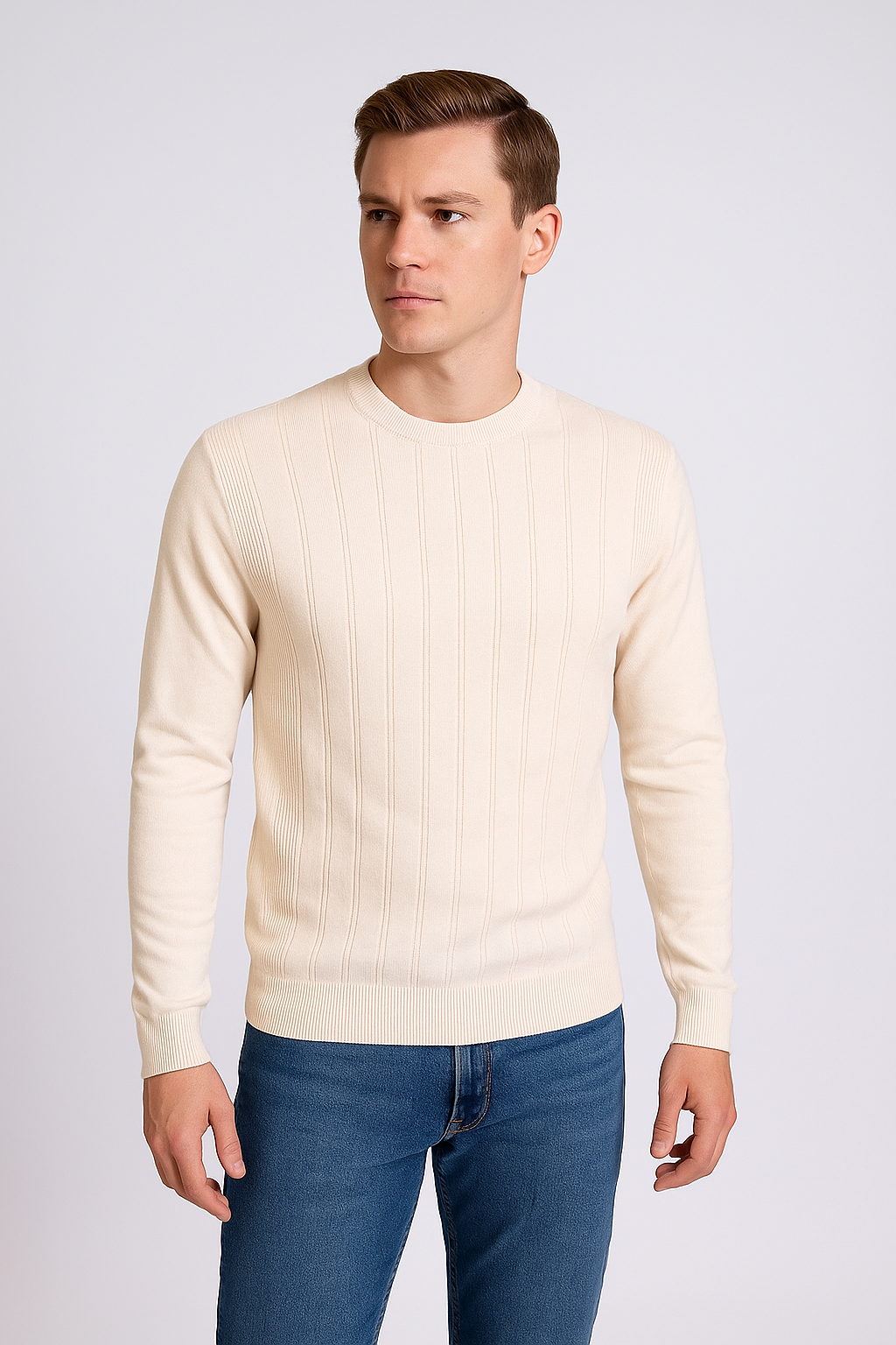 Tony Montana Bone Striped Knit Sweater