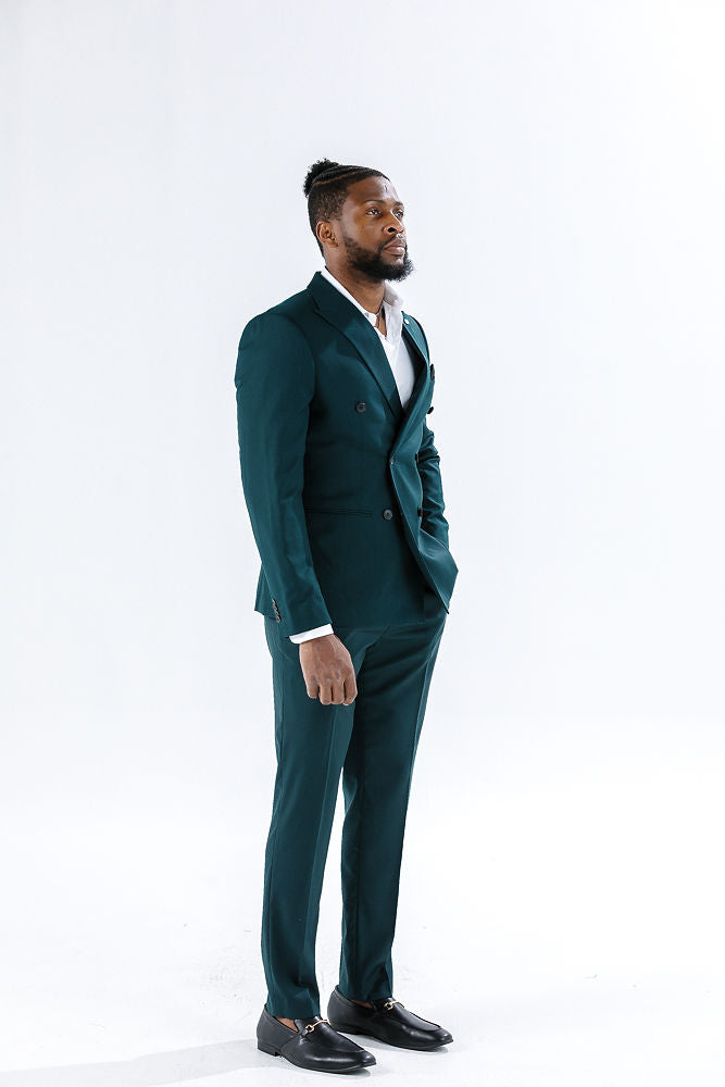 Salvatore Forest Green Suit Trousers Trousers