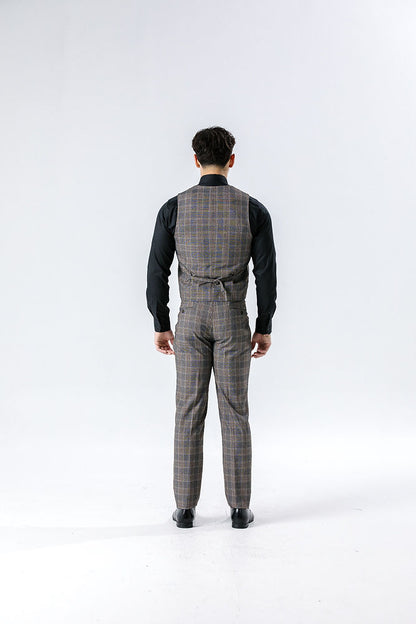Lyon Grey Check Suit Trousers Trousers