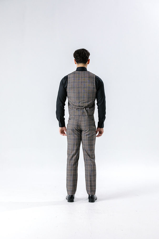 Lyon Grey Check Suit Trousers Trousers