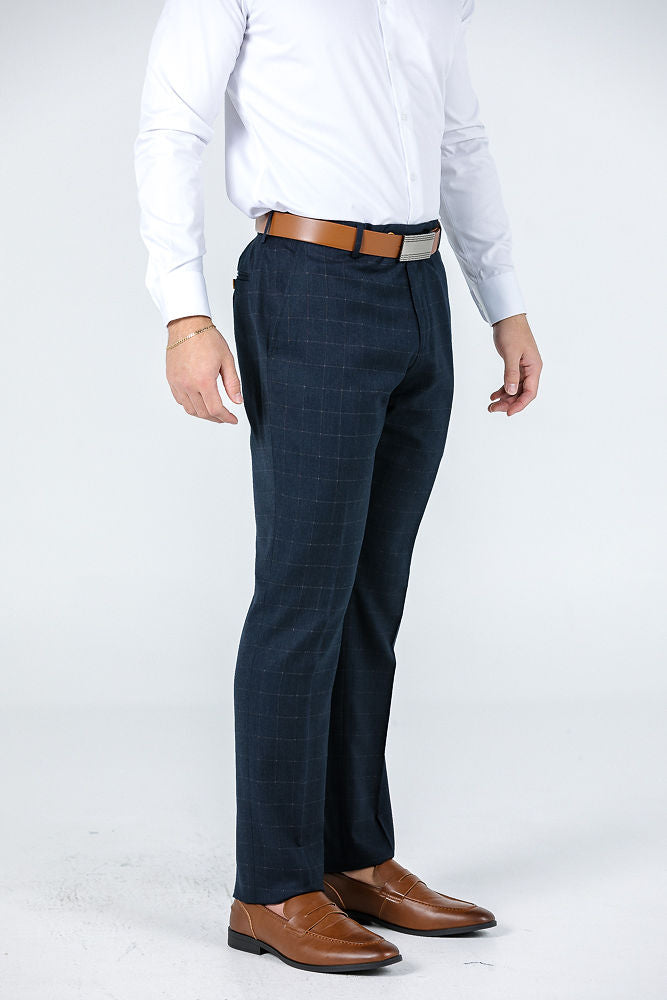 Shoreditch Gold Check Suit Trousers Trousers