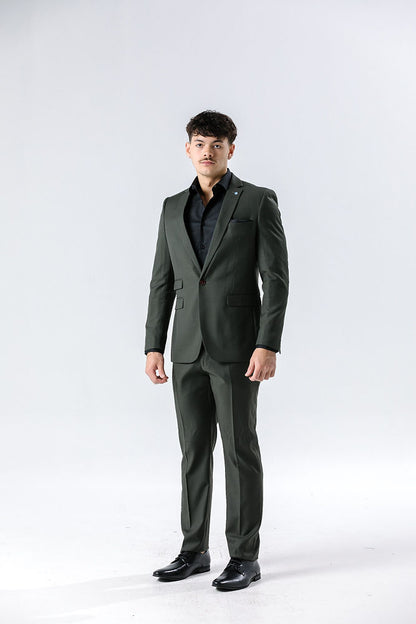 Pablo Olive Green Suit Trousers Trousers