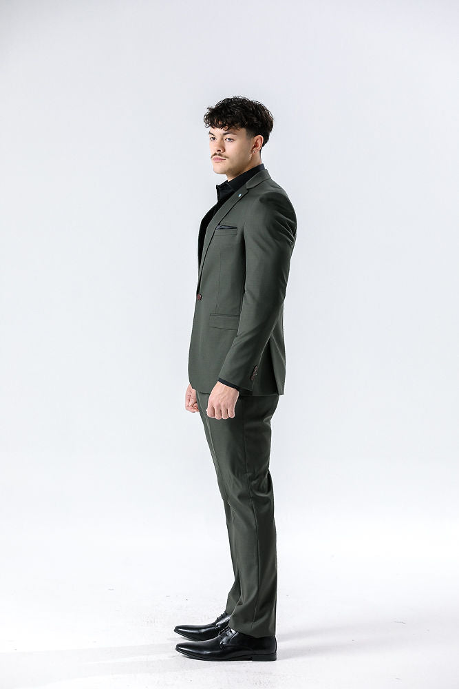 Pablo Olive Green Suit Trousers Trousers