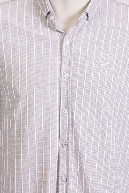 Troy Silver Striped Long Sleeve Shirt