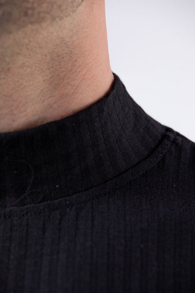 Black Turtle Neck Tee
