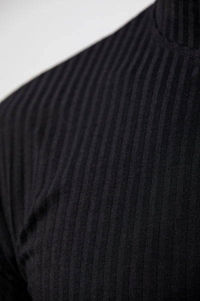 Black Turtle Neck Tee