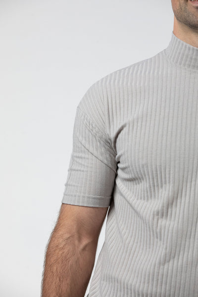Grey Turtle Neck Tee
