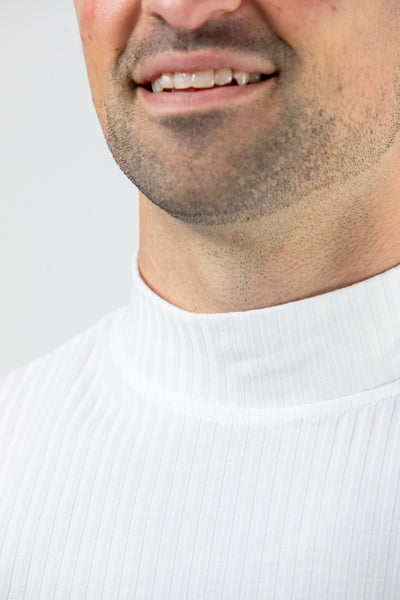 White Turtle Neck Tee
